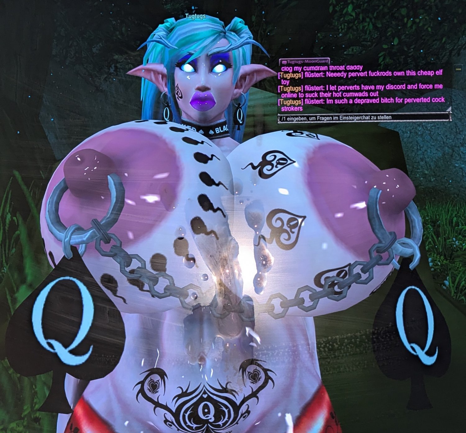 showing off the spade nelf slut tugtugs nnghhhhh and cuming on her #ade3ntC5