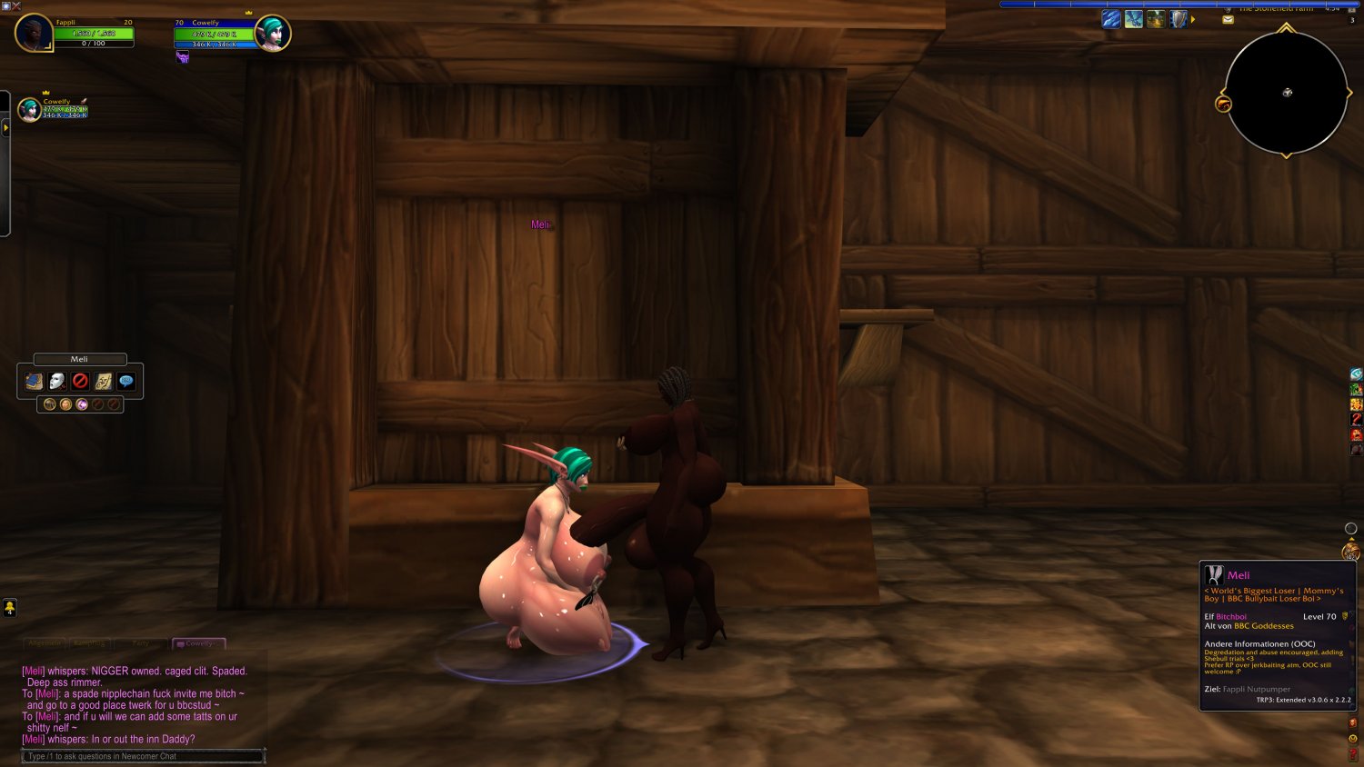 the nice Green haired and Bimbolipped Bitchboi Nelf Meli baiting this black nigtrail dick off ~ #VEQ49uIC